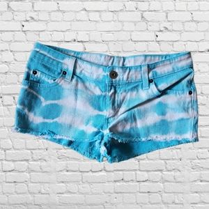California Mon Rise Tie Dye Jean Shorts